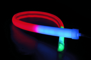 نصف دائرة 25 مم سيليكون منظر طبيعي فليكس قطاع RGB أنابيب LED أضواء النيون